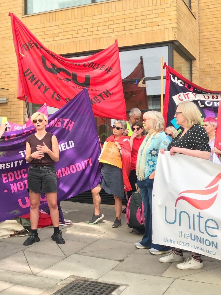 Speaker at the rally
