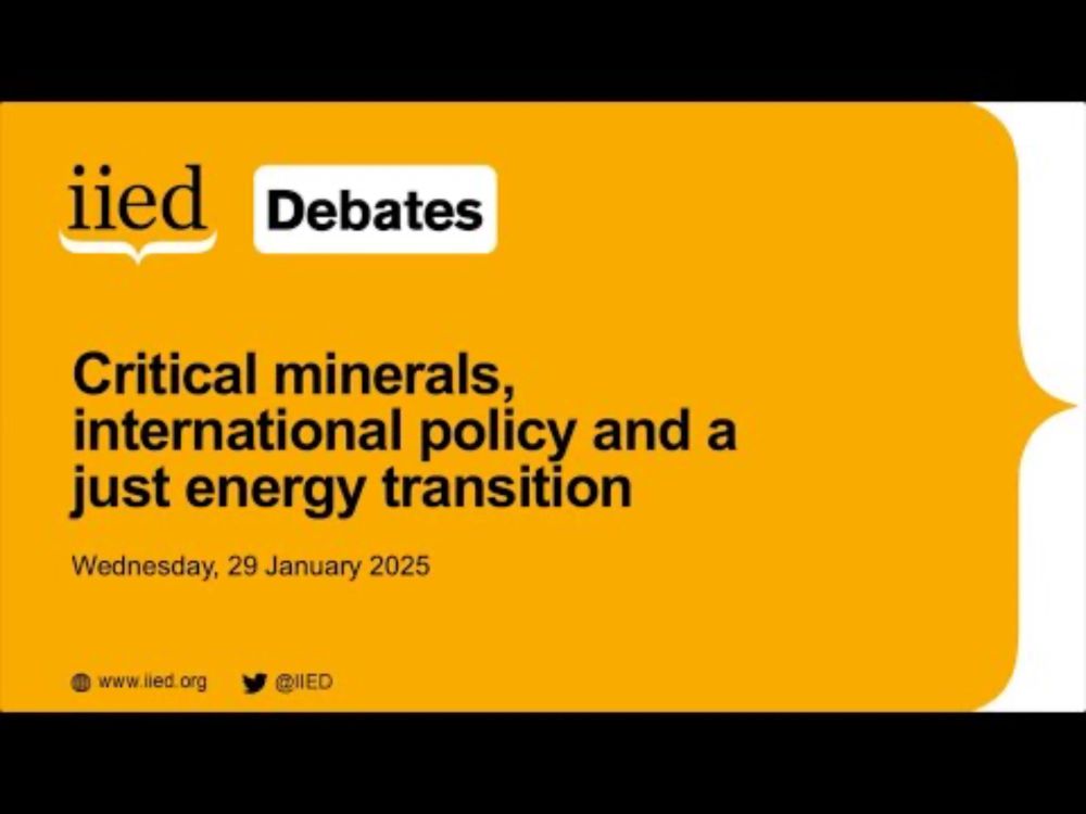 Critical minerals, international policy and a just energy transition