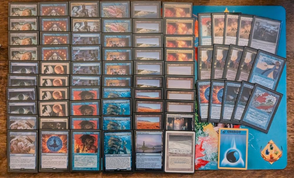 4 Brainstorm
4 Flooded Strand
1 Force of Negation
4 Force of Will
6 Island
2 Lórien Revealed
1 Meticulous Archive
1 Mystic Sanctuary
4 Paradigm Shift
3 Plains
4 Ponder
1 Prismatic Ending
4 Prismatic Vista
4 Relic of Progenitus
4 Stock Up
4 Swords to Plowshares
2 Teferi, Time Raveler
4 Thassa's Oracle
2 Thought Lash
1 Tundra

SIDEBOARD:
1 Back to Basics
1 Blue Elemental Blast
2 Force of Negation
1 Grafdigger's Cage
1 Hydroblast
4 Meddling Mage
2 Murktide Regent
3 Wrath of the Skies