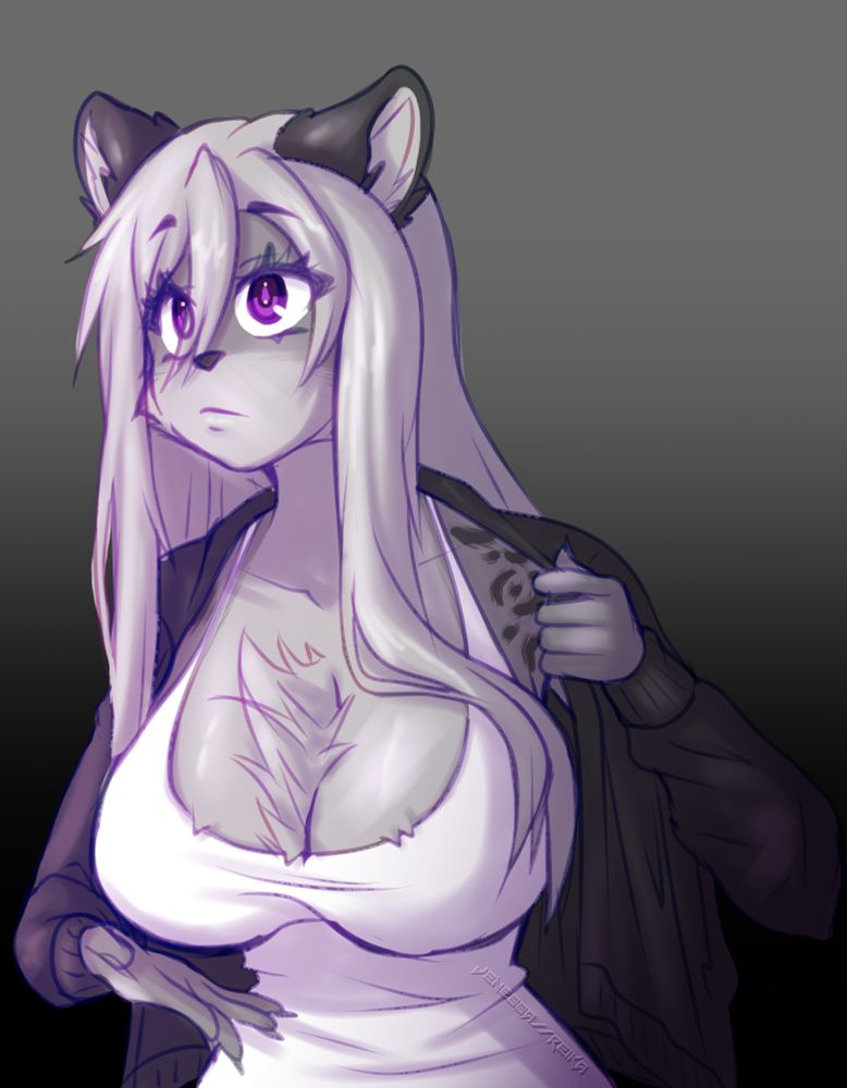 Chakat Snowie/Nabu recreating the "you feeling alright? boobs? wanna touch boobs? meme" 