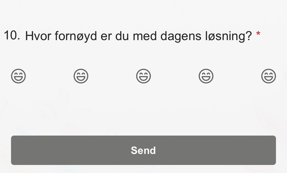 Undersøkelse: Hvor fornøyd er du med dagens løsning?
