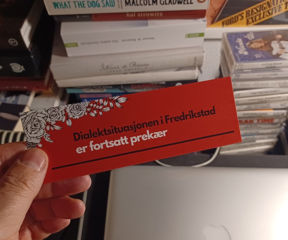 Bokmerke: Dialektsituasjonen i Fredrikstad er fortsatt prekær.