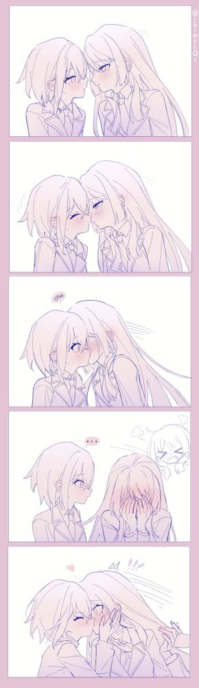 girls kissing :3