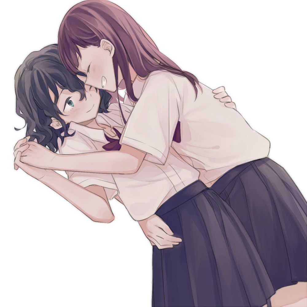 girls kissing :3