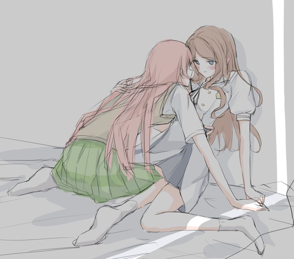 girls kissing :3