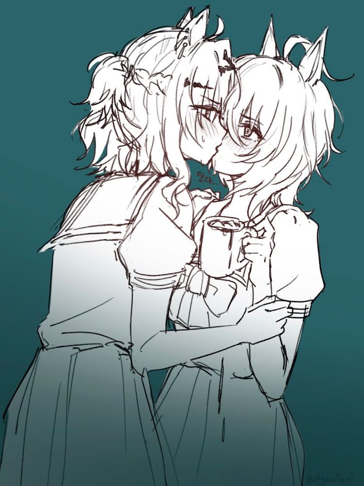 girls kissing :3