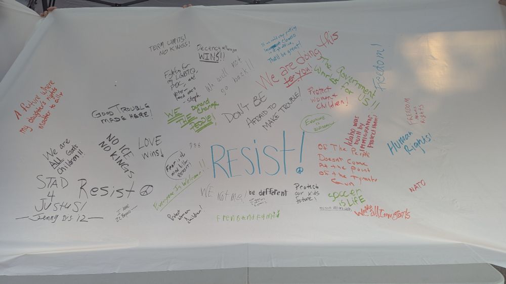 Photo of hand-written messages from Nampa residents about what matters to them!