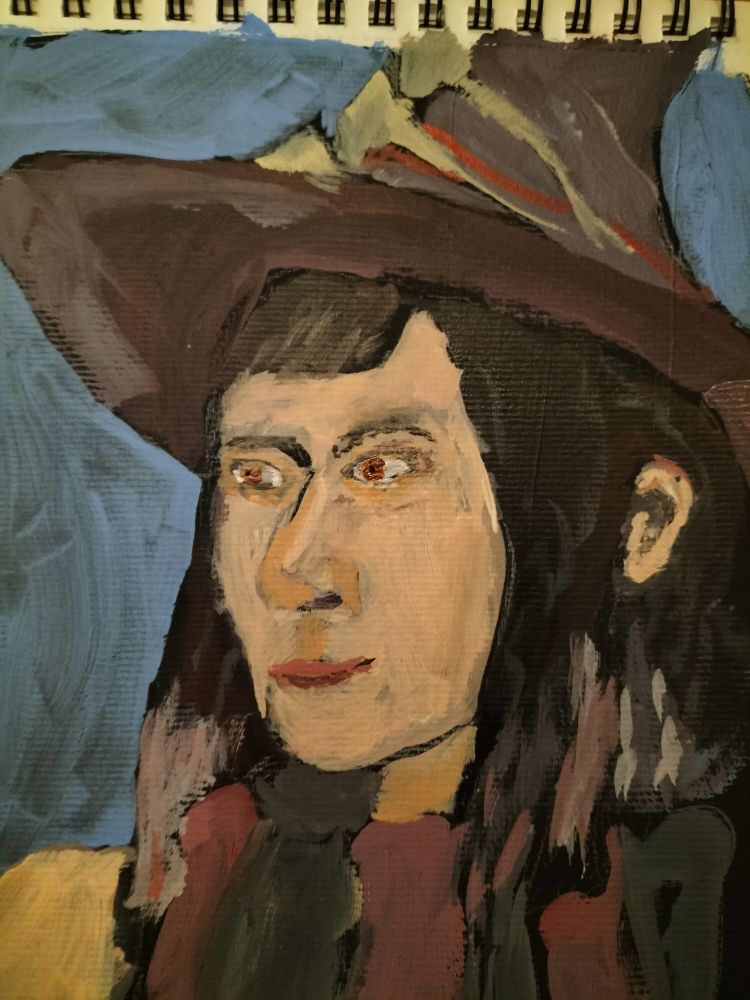 A portrait painting of my runescape character/oc plop