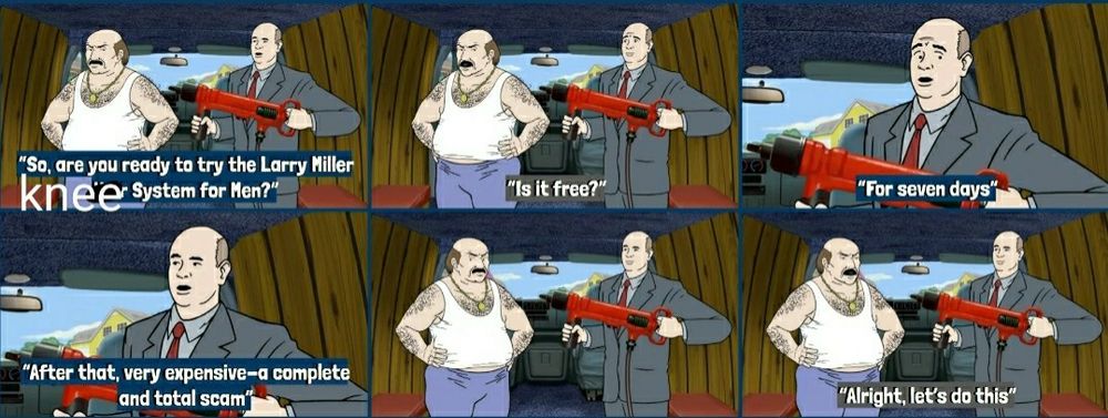 aqua teen hunger force Larry miller hair (knee) system for men