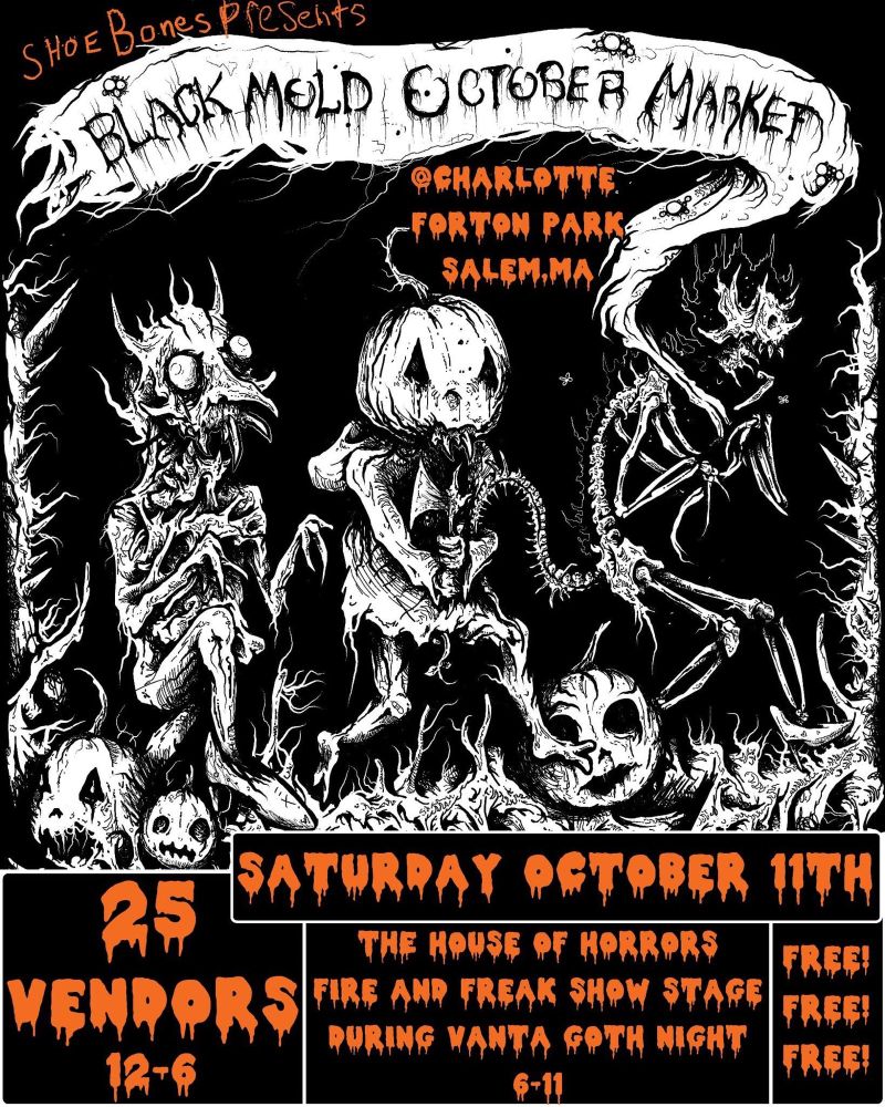 It’s October 1st today!! It’s officially my favorite (and busiest) time of year!! I’m so excited to announce my October lineup! These are all the places You’ll be able to find me this month!!

🐀🎃🐀

October 4th - Curious Collective Arts Club Vampire in Keene, NH (I’ll be doing photography at this one!)

October 11th - Black Mold and House of Horrors Market in Salem, MA! The night ends with Vanta Goth Night in Salem! 

October 17th - Hole Show Vampire Rave at the Crystal Ballroom in Somerville, MA 

October 18th and 19th - MonstahXpo Apocalypse in Taunton, MA

October 30th - The House of Horrors Devil’s Night at Koto in Lowell, MA

🦇🦇🦇

I can’t wait to see everyone at all of these shows! Be sure to stop by my table when I’m vending and pick up some art, clothing desings, and fx makeup from me!!