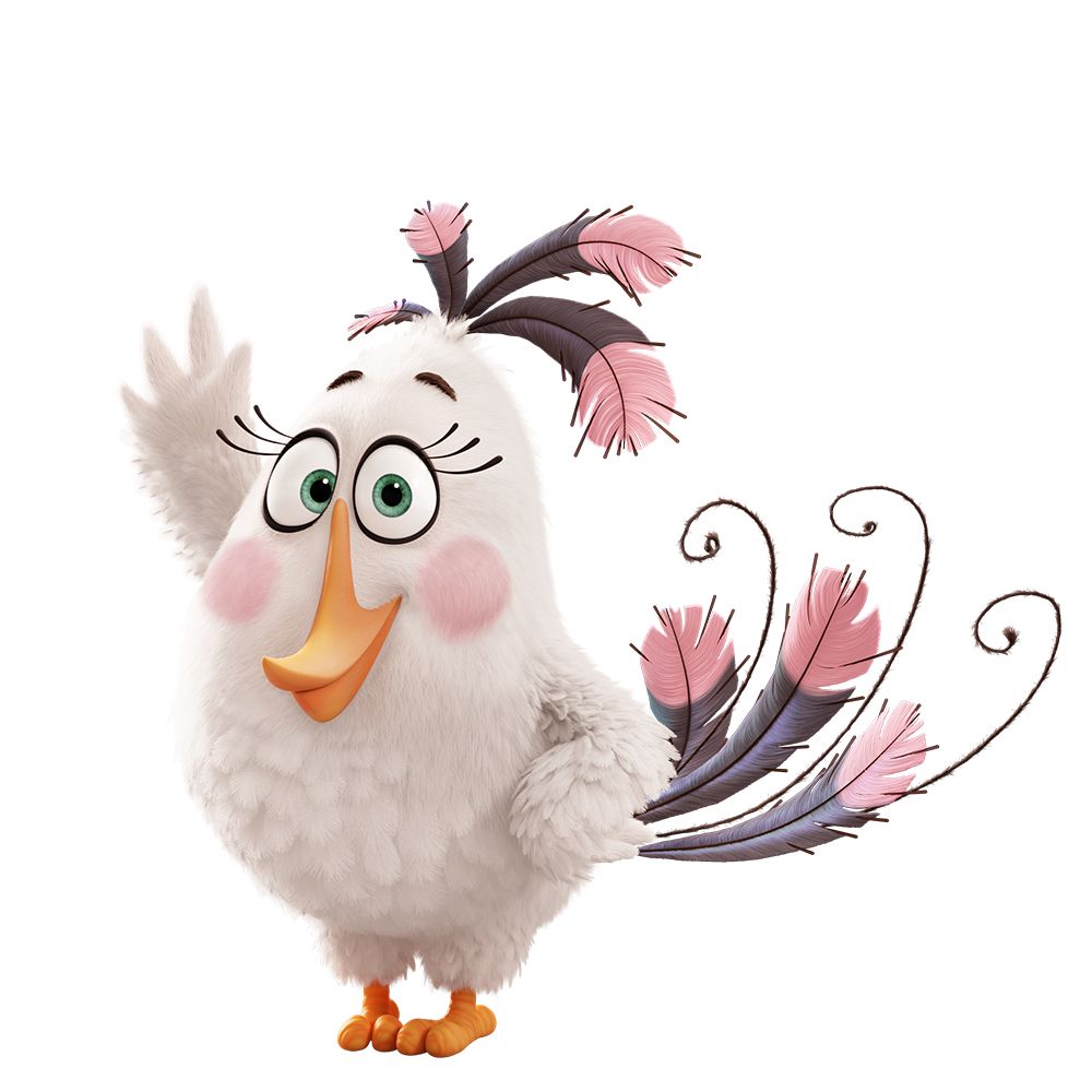 Matilda from The Angry Birds Movie, voiced by Maya Rudolph.