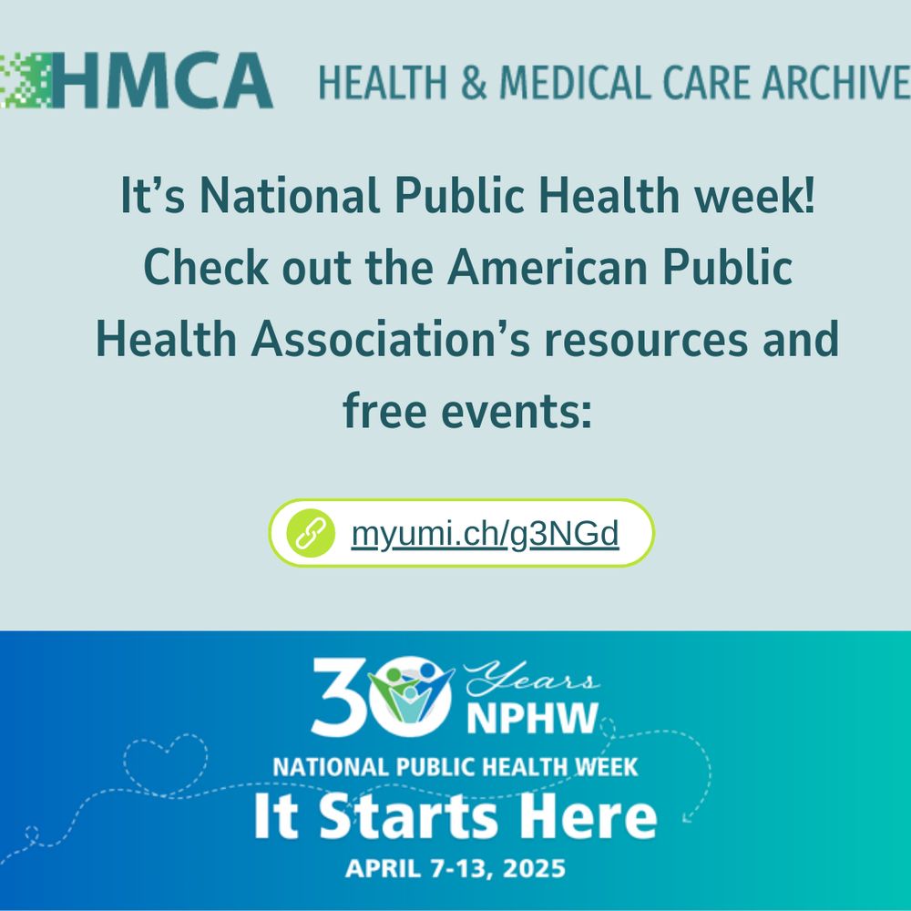 Infographic about National Public Health Week from April 7-13, including a link to APHA free events and resources