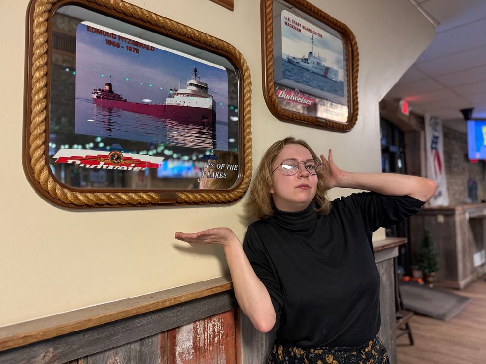 me with a commemorative fitzgerald mirror