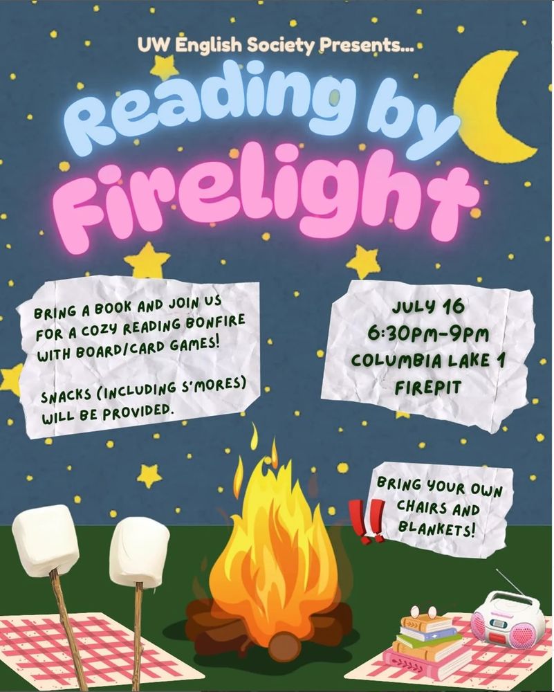 Reading by Firelight poster. Information available from link.