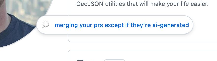 merging your prs except if they're ai-generated