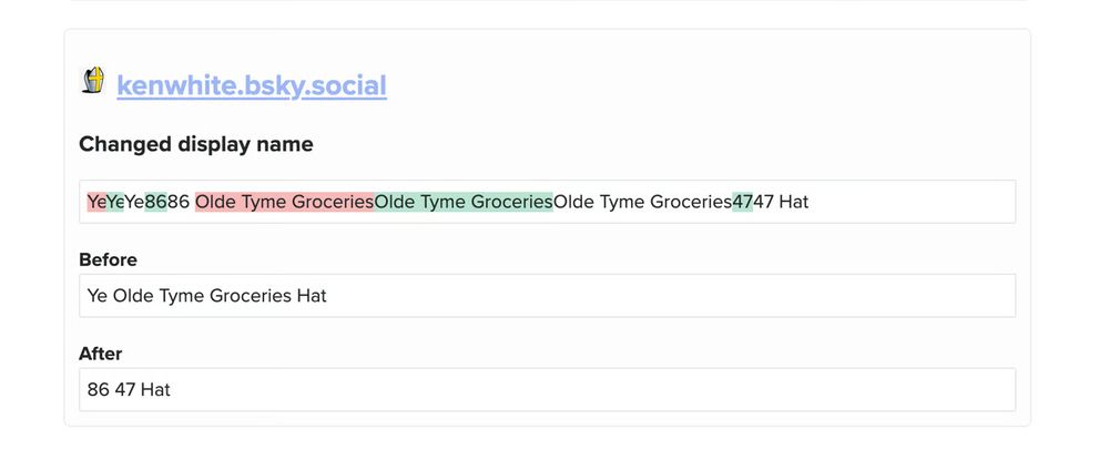 showing a user profile change using thinkup-tribute