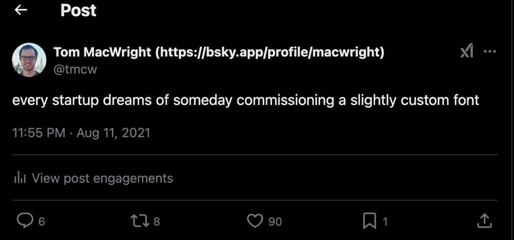 every startup dreams of someday commissioning a slightly custom font