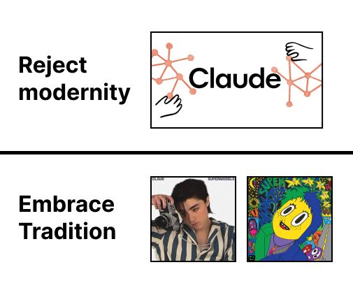 reject modernity (anthropic claude) embrace tradition (the musician claud)