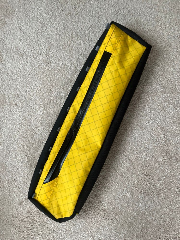 A handmade frame bag