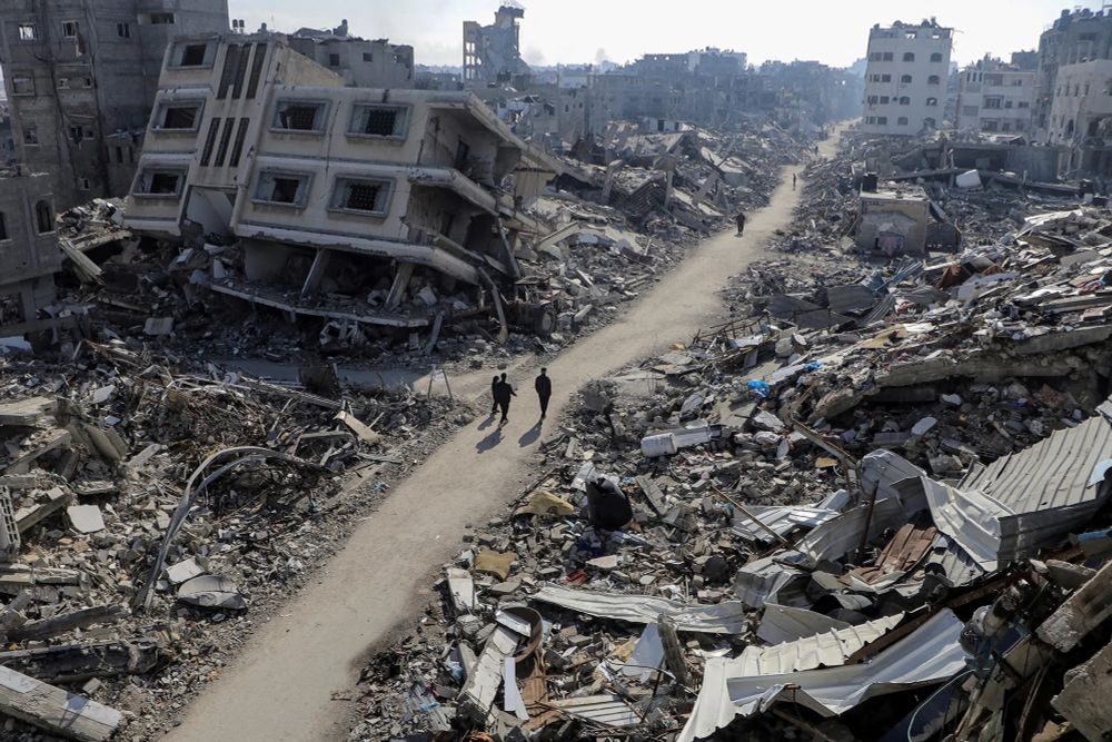 A decimated landscape of Gaza