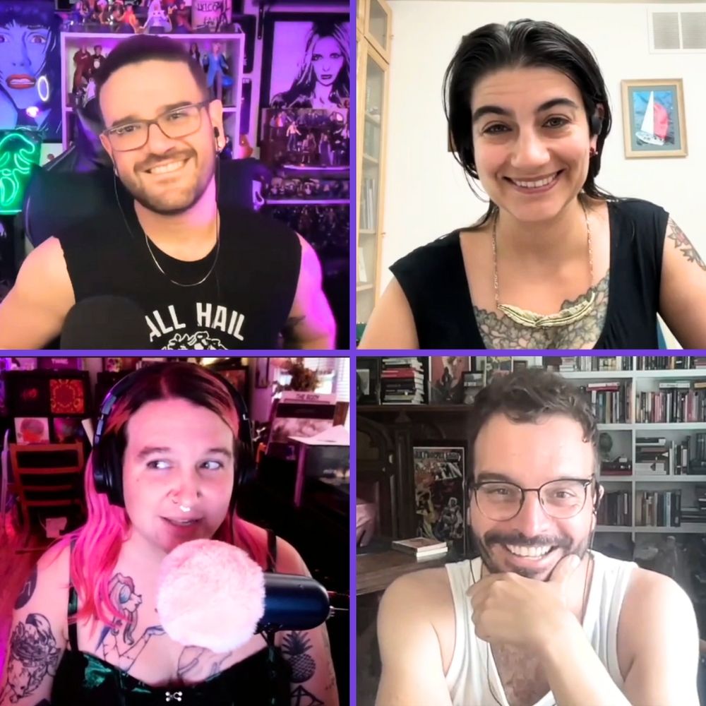 Photo collage of all the folks on for this ep - Ian, Kim, Mae + Anthony