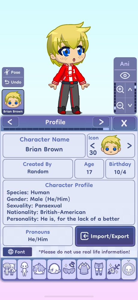 Brian Brown's Description