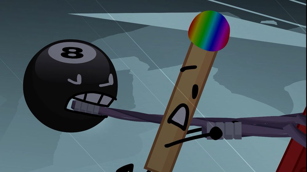 8-Ball, Match and Roboty before being blown into the storm