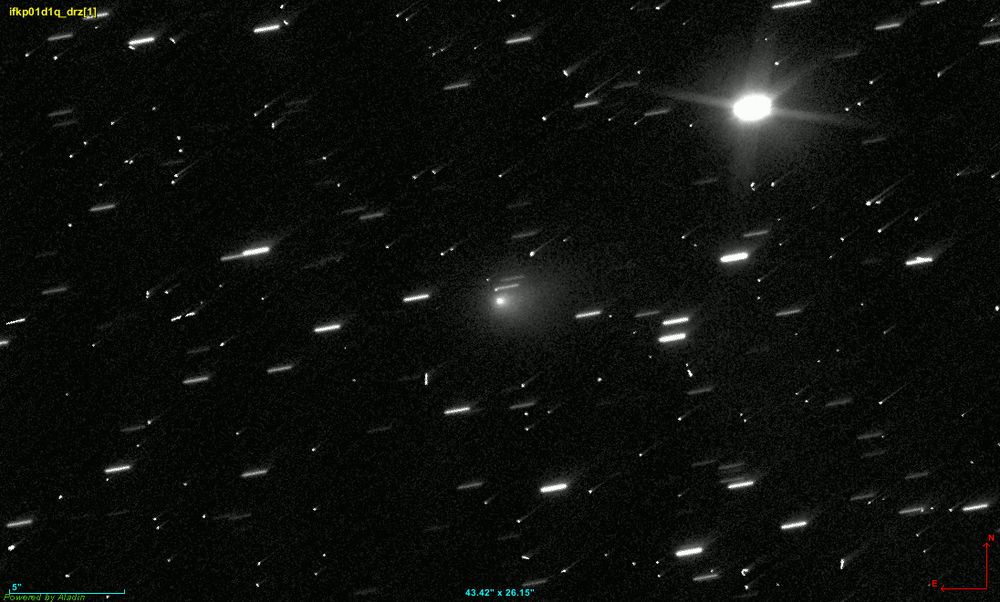 Hubble image centered on 3I/ATLAS