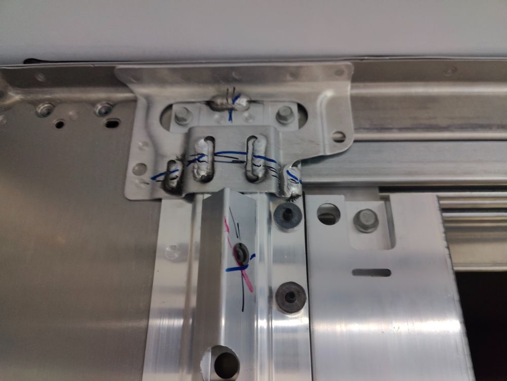 Lots of structural connections near the ceiling