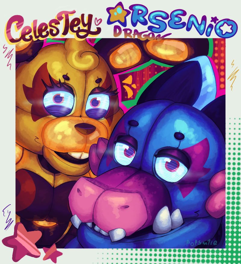 I mainly drew this just so I could get a new PFP on my social medias lol.
Also incase you´re wondering! They´re a part of my own fnaf AU / Pizzaplex: Starcade Plex