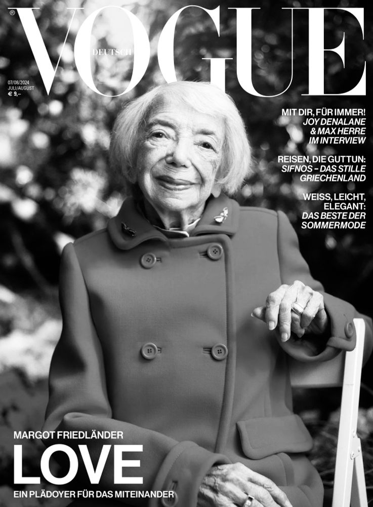 Das Titelbild der Vogue mit Margot Friedländer