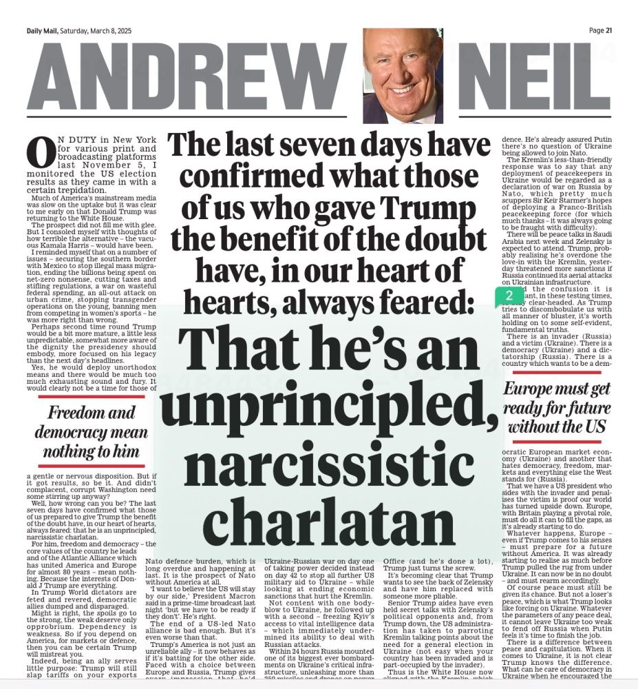 Andrew Neil’s latest column of shitspangle. This time ‘explaining’ that Donald Trump’s depravity has only become clear in the last week.