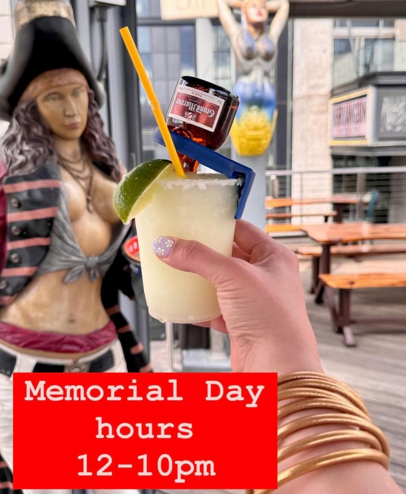 Memorial Day hours: noon to ten p.m.
