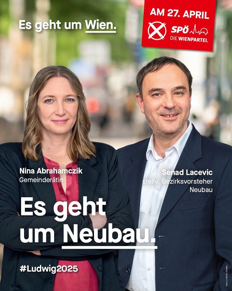 Gemeinderätin Nina Abrahamczik 
Bezirksvorsteher Senad Lacevic 
Am 27.04 X SPÖ