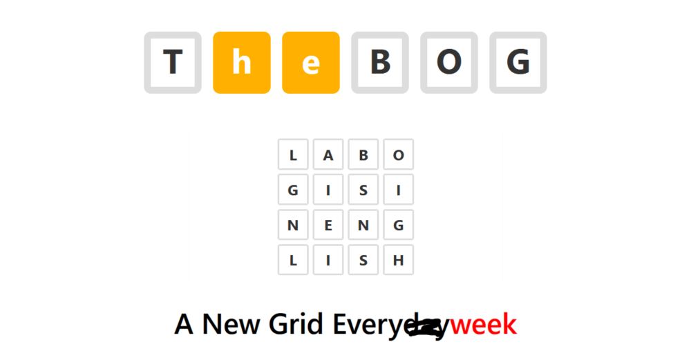 TheBOG - Free Boggle online