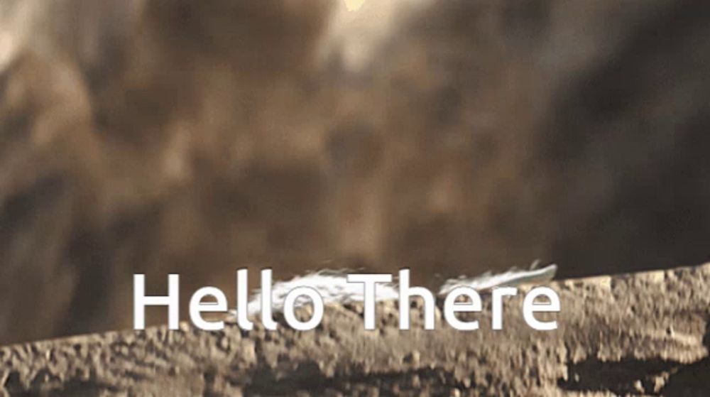 a brown background with the words hello there written in white