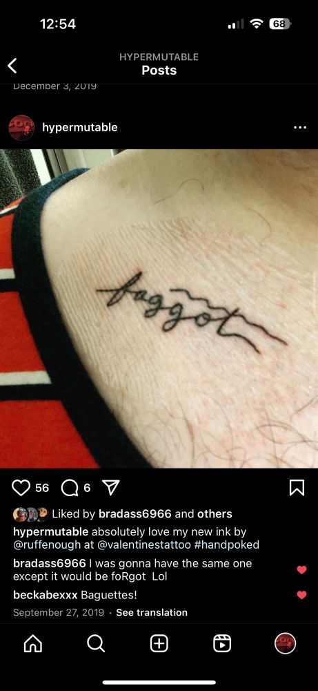 faggot tattoo 