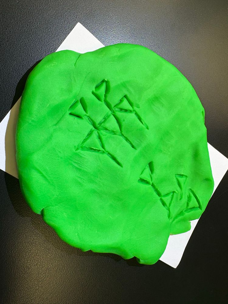 Play-Doh cuneiform exercise from my west in the world class. 