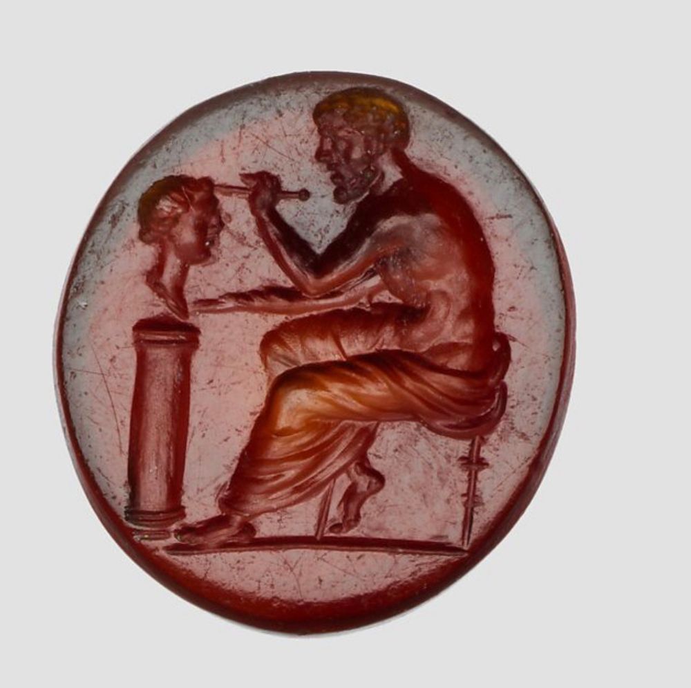 Artwork Details

Object Information

Overview

Provenance

References
Title: Carnelian ring stone
Period: Imperial
Date: ca. 1st–3rd century CE
Culture: Roman
Medium: Carnelian
Dimensions: Length: 1/2 in. (1.2 cm)
Classification: Gems
Credit Line: Gift of John Taylor Johnston, 1881
Object Number: 81.6.48
Curatorial Department: Greek and Roman Art
Metropolitan Museum of Art