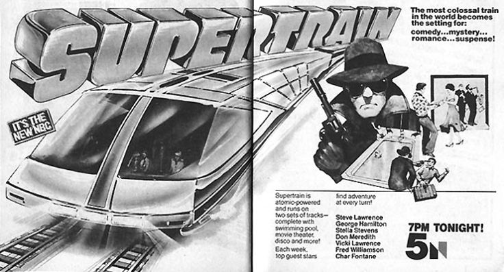 An ad for the TV show Supertrain