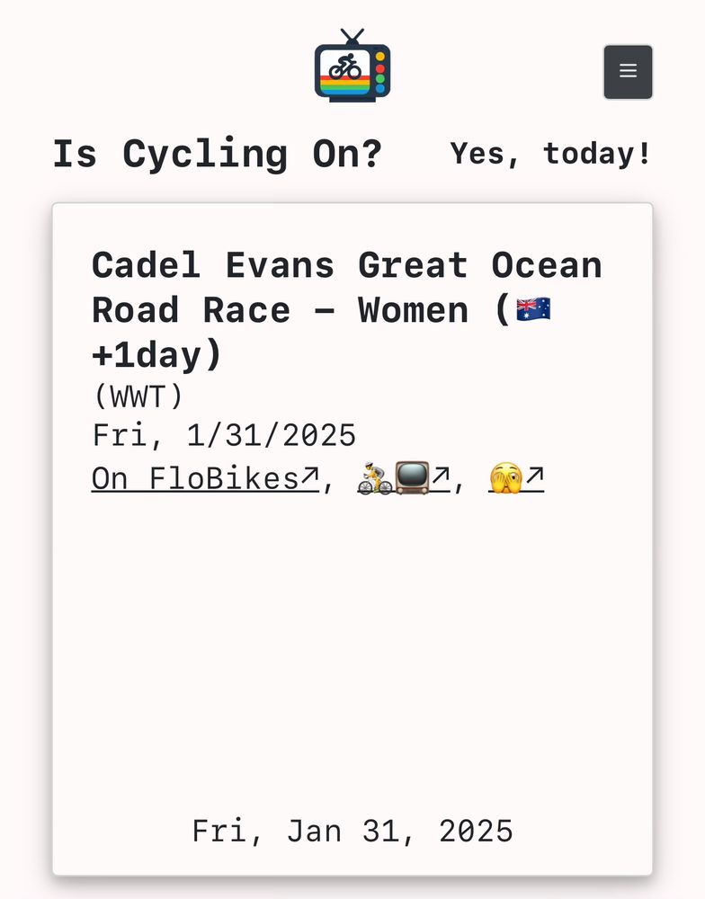 iscyclingon.com homepage for Cadel Evans Great Ocean Road Race
