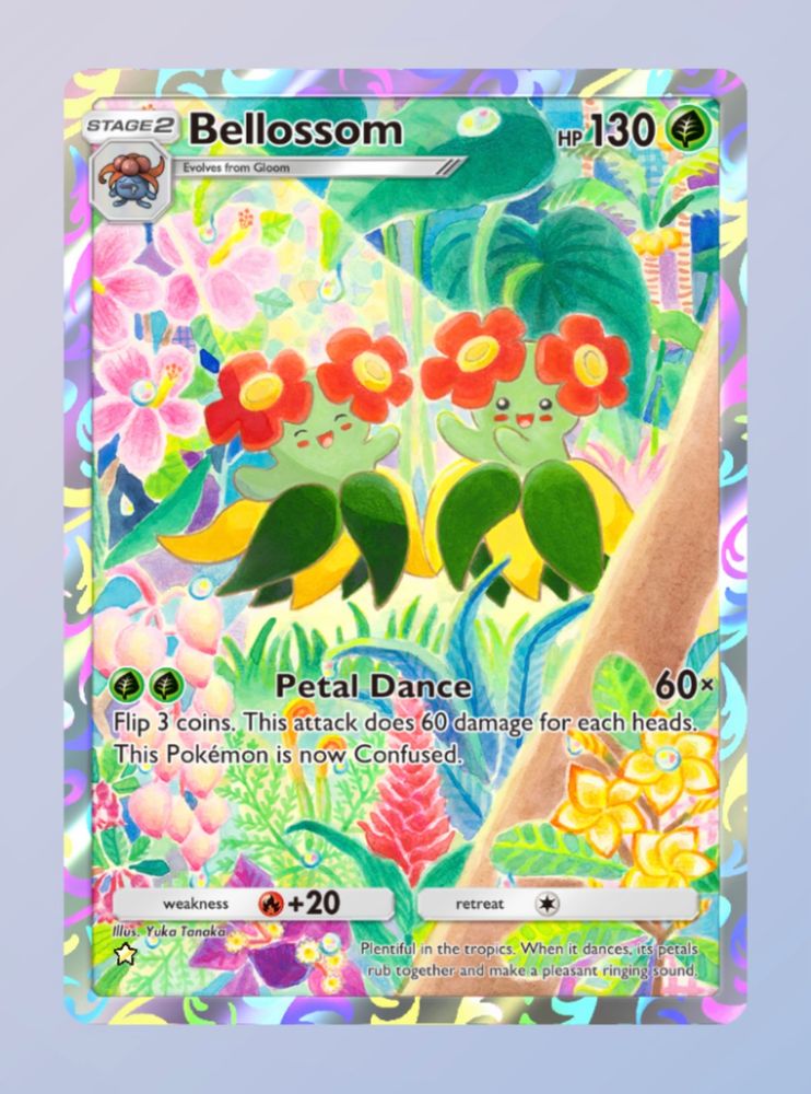 Full art Bellossom Pokemon TCGP card