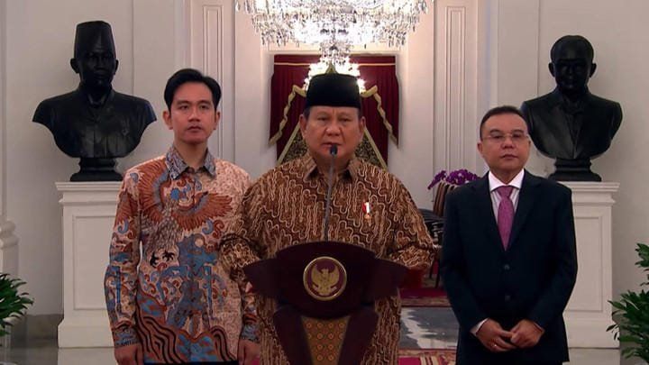 Prabowo Umumkan 7 Menko di Kabinet Merah Putih, Mayoritas Ketua Umum Parpol