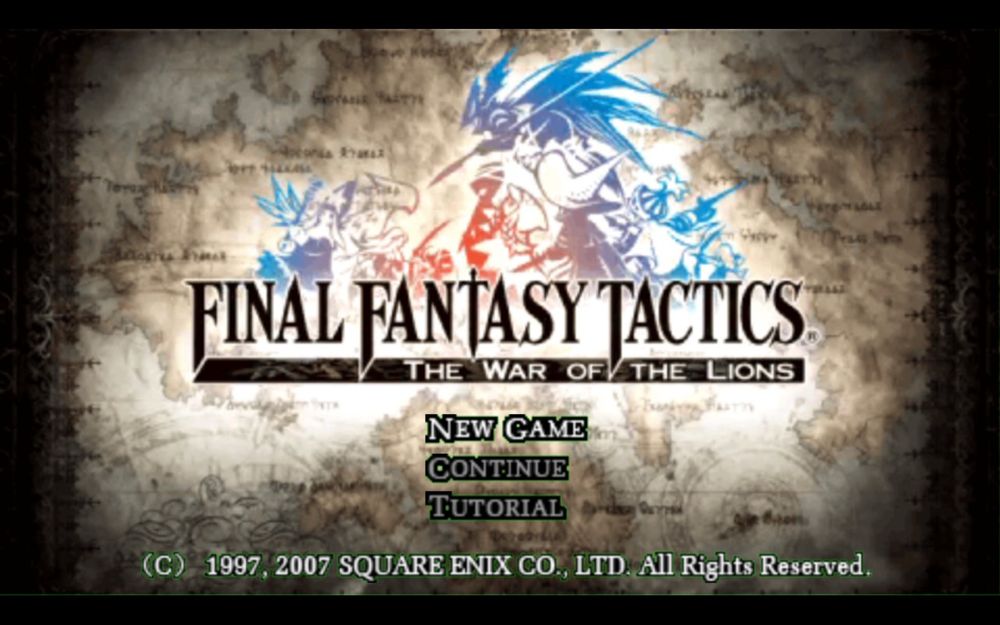 Final Fantasy Tactics: The War of the Lions title screen