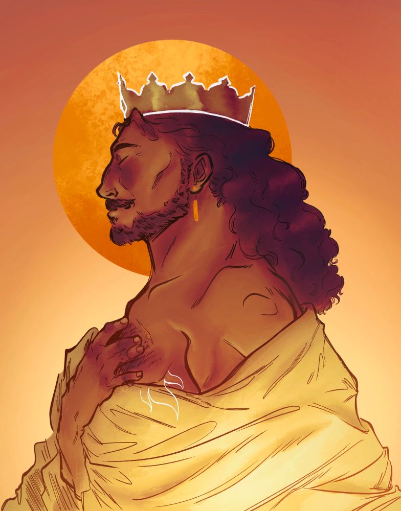 Profile illustration of Lucien, character belonging to dervampireprince