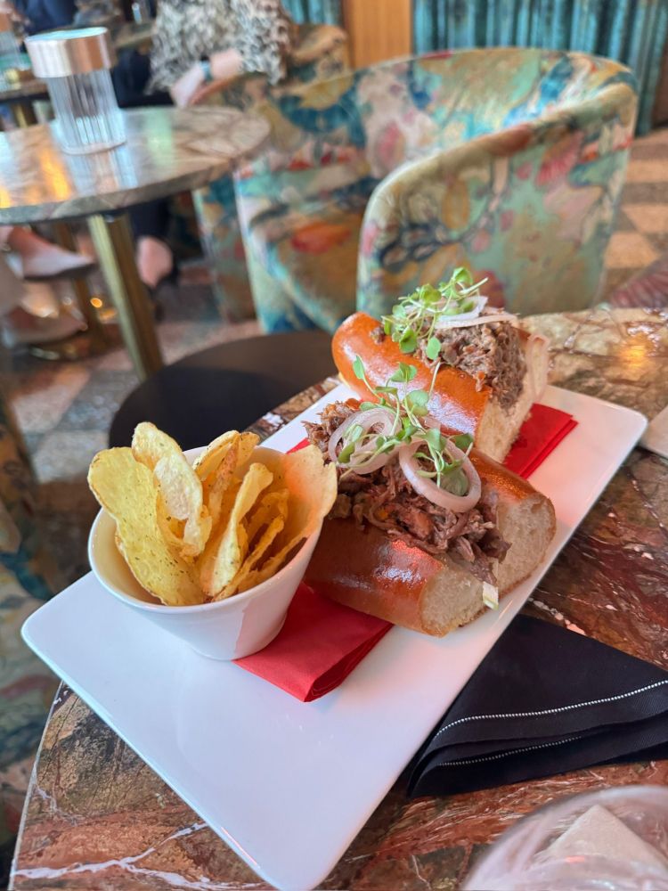 Tray of food to share at Florattica Rooftop London.