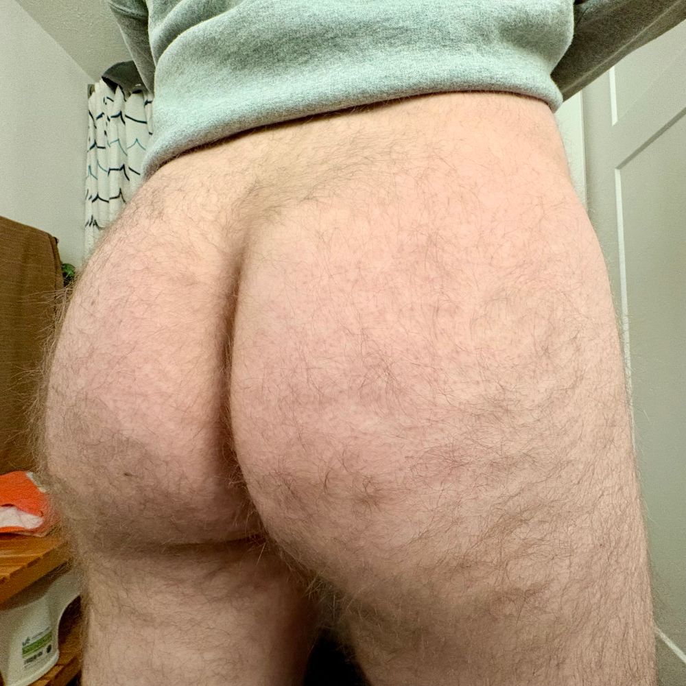 Brady’s huge hairy butt fully revealed beneath his shirt, undies all gone!