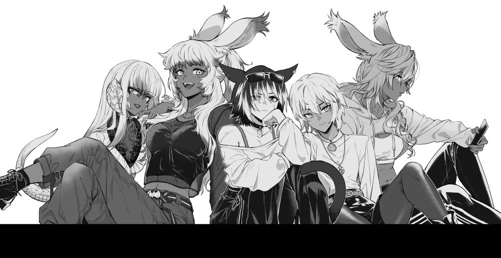L > R: Indrani V, Cirene D, Tyrosa K, Yuel A, Mafu B