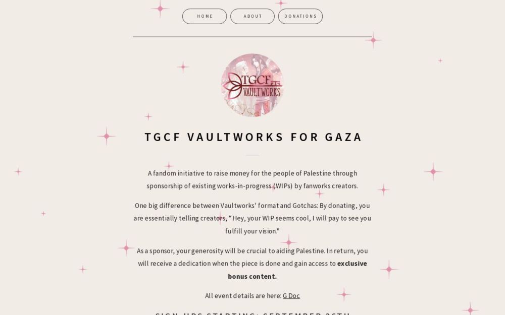 TGCF Vaultworks for Gaza