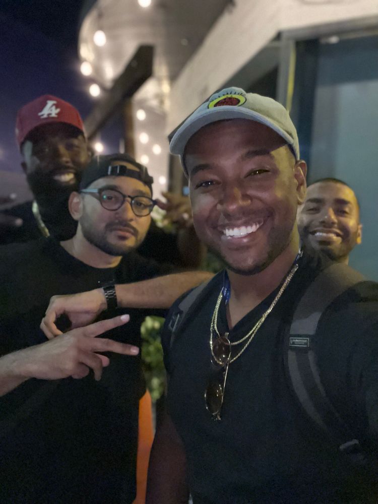 Bradford, Job and two friends hanging 